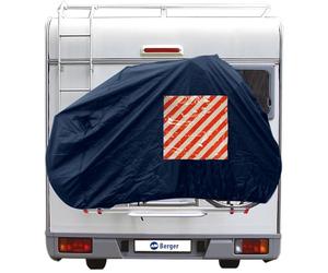 Berger - Telo Copri bici per Camper - Custodia Bici impermeabile - Copribici da esterno per 2 biciclette - Copribicicletta Posteriore con Sacca 300D Idrorepellente