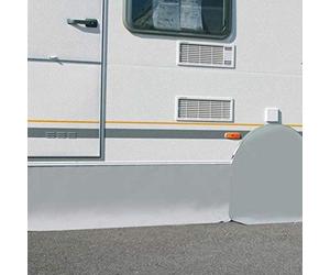 Berger - Telo protettivo per Camper e caravan - Copertura antivento, grembiule da pavimento, telo auto - protezione per roulotte, skirting antivento - grigio - 520x75cm