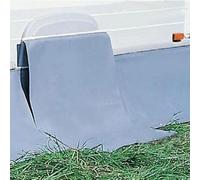 Berger - Telo protettivo per ruote di Camper e caravan - Copertura antivento, grembiule ruote - protezione per roulotte, skirting antivento - grigio - 150x75cm