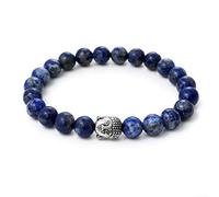 BERGERLIN Bracciale in lapislazzuli vero con perle in pietra naturale - Bracciale Buddha