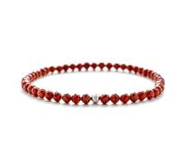 BERGERLIN Bracciale in vera pietra naturale con perla in argento sterling 925 - Bracciale di perle per donne e uomini con certificato di autenticità