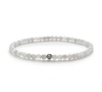 BERGERLIN Bracciale in vera pietra naturale con perla in argento sterling 925 - Bracciale di perle per donne e uomini con certificato di autenticità