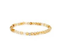 BERGERLIN Bracciale in vero citrino con perla in argento sterling 925 - perle sfaccettate - misura S