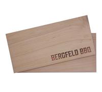 Bergfeld BBQ - 2 pezzi XL in legno di ciliegio per grigliare - Tagliere in legno di ciliegio 100% naturale US - Robusto e riutilizzabile - per barbecue e barbecue speciale