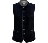 Bergfeuer Trachtenweste Lorenzo Gilet Tradizionale, Nero, 60 Uomo