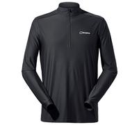 Berghaus T-shirt tecnica 24/7 Mezza Zip Uomo, Manica lunga, Nero XL