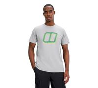 Berghaus Men's Glitched Blocks Tee, Grey Marl BCI, L