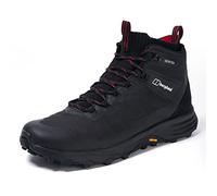 Berghaus Vc22 Multisport Mid Walking Hiking Boots | Durable | Waterproof | Breathable | Gore Tex | Vibram, Stivali da Escursionismo Uomo, Nero e Rosso, 41 EU