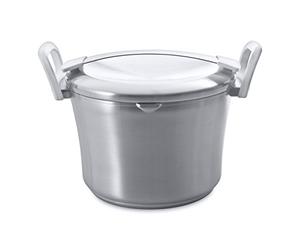 Berghoff 2303931 Auriga Acciaio Pentola Grande con Coperchio, Bianco, 5.4 L