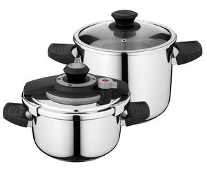 Berghoff vita, set pentola a pressione 4 pezzi 4+7 lt qualità extra