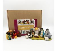 Bergin & Bath Kit paracolpi per feltro ad ago, set per presepe per adulti e ragazzi, regalo, lana ecologica