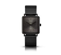 Bergmann, orologio da polso COR Quadro, analogico, al quarzo, quadrante nero, cinturino in maglia milanese nero