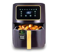 BERGNER CHARCOAL Friggitrice ad aria 1800W 6,9L 8 programmi di cottura Impostazione temperatura 80-200°C Timer fino a 30 minuti Rivestimento Ceratech
