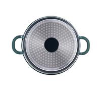 BERGNER Excalibur | Casseruola da 20 cm di diametro e 9 cm di altezza | con coperchio | realizzata in alluminio pressofuso | adatto per forno e induzione | verde