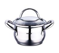 BERGNER Casserole Ø16X9.5CM 1.7L SS Ind W/L Gourmet BG Casseruola, Acciaio Inossidabile, 16 cm