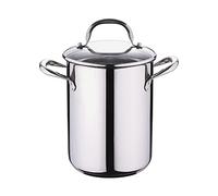 BERGNER Gourmet | Pentola da Cucina per Pasta | Coperchio di Vetro, Scolapasta e Capacità di 4,2L | Acciaio Inox | Molto Resistente, Pulizia Facile e Per Tutti i Piani Cottura