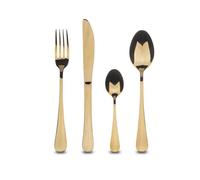 BERGNER MUNICH - Set posate 24 pezzi per 6 posti tavola - Acciaio inossidabile - Spessore 2,5 mm - Finitura a specchio color champagne - Lavabile in lavastoviglie - Ottimo per l'uso quotidiano