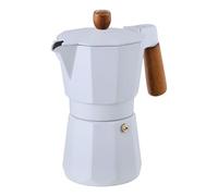 BERGNER NATURALLY - Caffettiera 6 tazze in alluminio bianco - Design leggero e resistente - Anello in silicone - Ideale per l'uso quotidiano - Facile da pulire