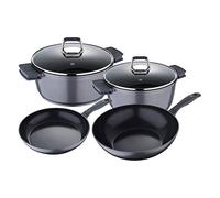 bergner q2919 set 6PC batteria da cucina in alluminio, Induzione, Titan, Grigio