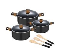 BERGNER SAN IGNACIO Earth | Kit di Cucina | Batteria di Cucina da 9 Pezzi con 3 Pentole e 3 Utensili | Alluminio Pressofuso | Set di Pentole | Per Tutti i Piani Cottura