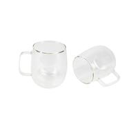 BERGNER - Set di 2 bicchieri da 400 ml a doppia parete - realizzati in Borosilicato - per gli amanti del caffè e del tè - Facile da lavare - Adatto per microonde e lavastoviglie