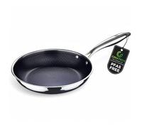 BERGNER STEELBLUE | Padella ibrida Tri-Ply senza PFAS da 20 cm con rivestimento in ceramica CERATECH | Acciaio inossidabile | 3 strati | Adatto per induzione | Resistente ai graffi | Struttura a nido