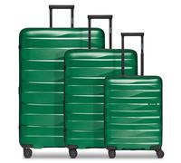 Bergpfeil Set di valigie da viaggio a 4 ruote, 3 pezzi, con ripiegamento elastico emerald green metallic (TAS038259)