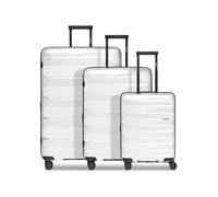 Bergpfeil Travel 4 ruote Set di valigie 3 pezzi espandibile bianco