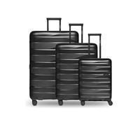 Bergpfeil Set di valigie da viaggio a 4 ruote, 3 pezzi, con ripiegamento elastico black night metallic (TAS015503)