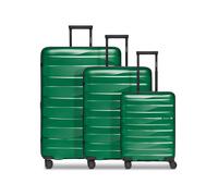 Bergpfeil Set di valigie da viaggio a 4 ruote, 3 pezzi, con ripiegamento elastico emerald green metallic (TAS038259)