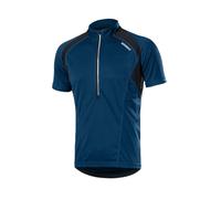 BERGRISAR Maglia da ciclismo a maniche corte da uomo con mezza cerniera, traspirante, ad asciugatura rapida, BG060, Blu scuro, XL
