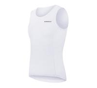 BERGRISAR Maglia Intimo da Ciclismo Uomo Mesh Senza Maniche Maglia Intima per MTB Running Traspirante Leggero Bianco L