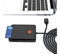 BERGSMA Lettore di Smart Card | Lettore di Accesso per Smart Card USB Accesso Comune - Lettore CAC USB Portatile e Universale per Query di saldo del Lavoro fiscale di trasferimento Bancomat Online