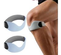 bergxperten FlexWrap Fascia rotulea regolabile 2 pezzi con inserti in silicone, cinghia di sostegno per ginocchio per running basket escursionismo, supporto sportivo per rotula