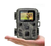 bergxperten Trackapix - Telecamera da caccia con visione notturna, 1080p, 12 MP, impermeabile, con schermo a colori da 2 pollici, sensore di movimento PIR, 26 LED IR per visione notturna per la fauna