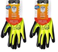 Bericah Dr. Protec, Skudo Giallo, Guanto Tecnico Riutilizzabile in Poliestere,Presa sul Bagnato, colore Giallo, 1 paio, Taglia XXL (Confezione da 2)
