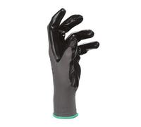 Bericah Dr Protec, Skudo Nero, Guanto tecnico riutilizzabile in poliestere, Finitura Liscia in Nitrile, 1 paio; Taglia XL