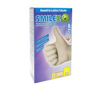 Bericah GUANTO MONOUSO DR PROTEC FEBI LATTICE TALCATO AQL 1,0 TAGLIA L 100 PEZZI
