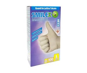 Bericah GUANTO MONOUSO DR PROTEC FEBI LATTICE TALCATO AQL 1,0 TAGLIA L 100 PEZZI