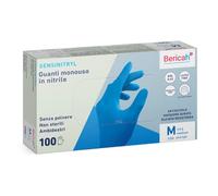 Bericah NUOVI Guanti monouso in nitrile SENSINITRYL marchio BOX DA 100 PEZZI AMBIDESTRI PRODOTTO ORIGINALE CERTIFICATO (XL)