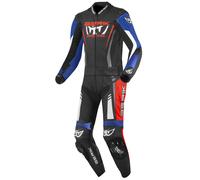 Berik Absolute GP2 Tuta in pelle da moto a due pezzi, nero-bianco-rosso-blu, taglia 56 per maschi