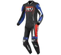 Berik Absolute GP2 Tuta in pelle da moto a due pezzi, nero-bianco-rosso-blu, taglia 52 per maschi