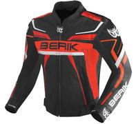 Berik Absolute Race Giacca in pelle da moto, nero-rosso, taglia 54 per maschi