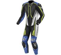 Berik Adria-X Tuta in moto un pezzo, nero-bianco-blu-giallo, taglia 50 per maschi