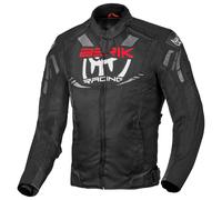 Berik Amras Giacca tessile da motocicletta impermeabile, nero/bianco/rosso, Taglia 58