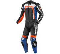 Berik Ascari Pro Abito moto due pezzi in pelle, nero/bianco/rosso/blu, Taglia 50