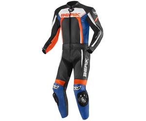 Berik Ascari Pro Abito moto due pezzi in pelle, nero/bianco/rosso/blu, Taglia 50