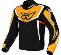 Berik Bad Eye Giacca mototessera impermeabile, nero/bianco/arancione, Taglia 54