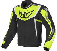 Berik Bad Eye Giacca mototessera impermeabile, nero/bianco/giallo, Taglia 60