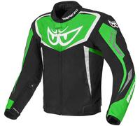 Berik Bad Eye Giacca mototessera impermeabile, nero/bianco/verde, Taglia 60